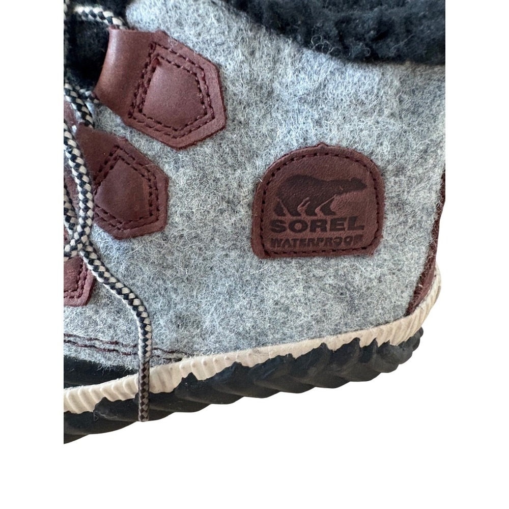 Sorel Waterproof Booties Winter Ankle‎ Boots Faux Fur Lined Gray Size 7 - Picture 13 of 13